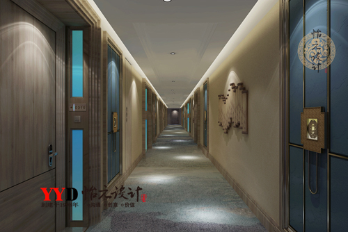 中式文化设计风格客房层走廊效果图.jpeg